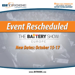 The Battery Show Europe 2020 and Electric & Hybrid Vehicle Technology Expo Europe is rescheduled due to Coronavirus (COVID-19)